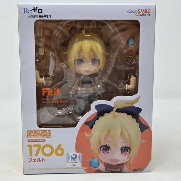 RE:ZERO STARTING LIFE IN ANOTHER WORLD NENDOROID 1706 FELT FIGURE GOOD SMILE NEW - Picture 1 of 6